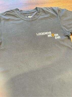 Legends Never Die Black Short Sleeve Graphic Tee